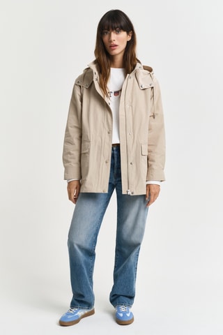 Casaco com capuz - Bege