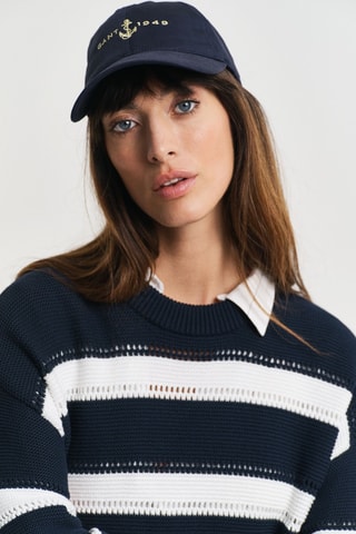 Camisola em algodão biológico - Azul-marinho