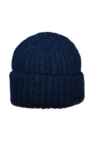 Gorro em alpaca e lã - Azul-marinho