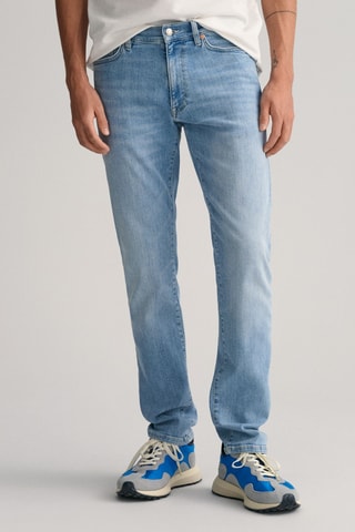 Calças de ganga slim - Azul-claro