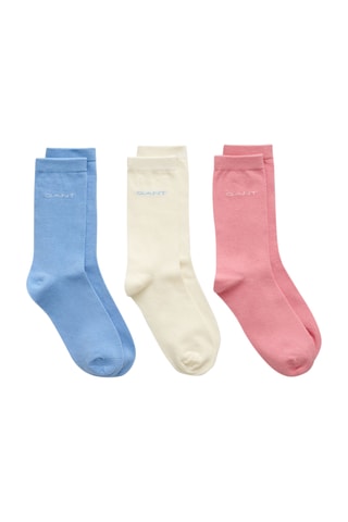 3 pares de meias - Azul e branco