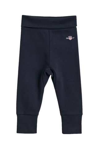 Calças em algodão biológico - Azul-marinho