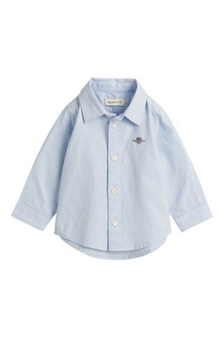 Camisa em algodão biológico - Azul-claro