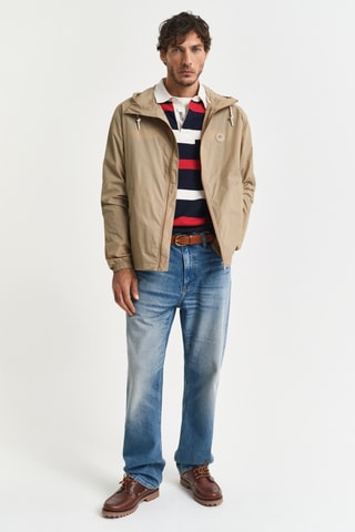 Corta-vento com capuz - Bege