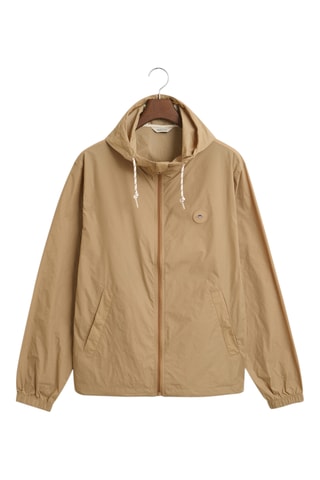 Corta-vento com capuz - Bege