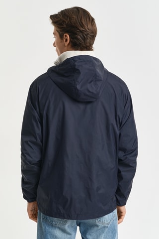 Corta-vento com capuz - Azul-marinho