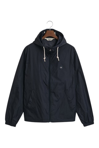 Corta-vento com capuz - Azul-marinho