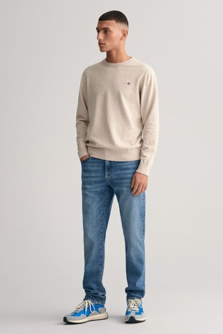 Camisola regular - Bege mesclado