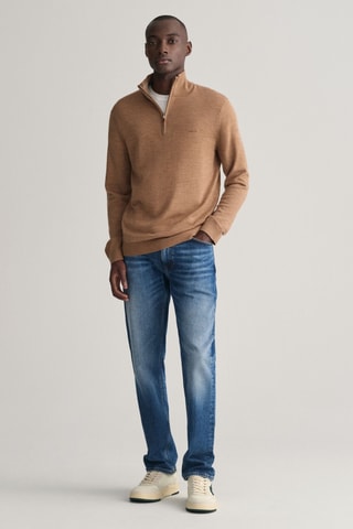 Camisola em lã merino - Castanho