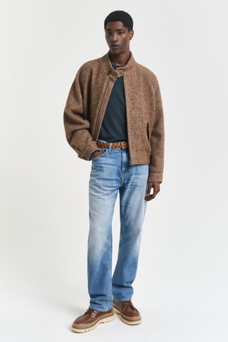 Camisola em lã merino - Verde-escuro