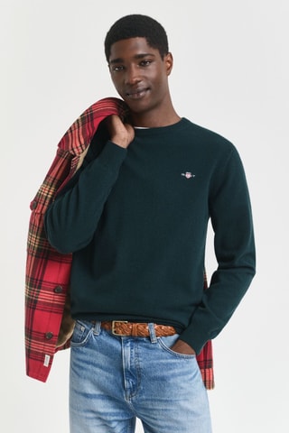 Camisola de lã - Verde-escuro