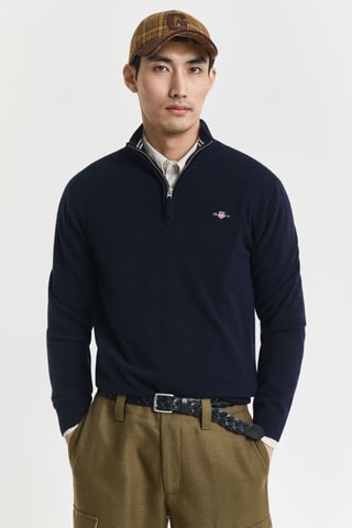 Camisola de lã - Azul-marinho