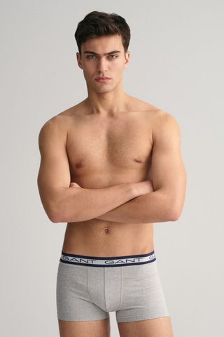 3 boxers - Cinzento mesclado e azul