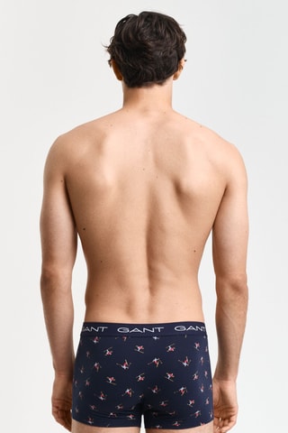 3 boxers - Azul-marinho e vermelho