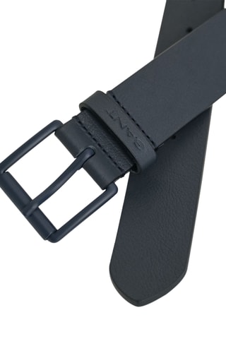 Cinto em couro - Azul-marinho