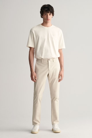 Calças chino slim - Bege