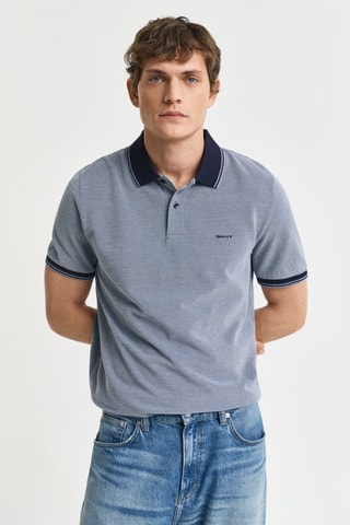 Polo regular - Azul-cinza