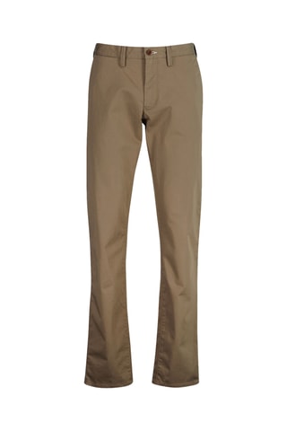 Calças chino slim em algodão biológico - Bege