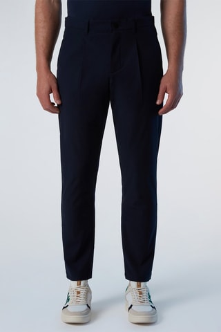 Calças chino slim - Azul-marinho