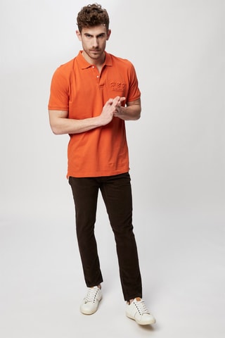 Calças direitas em veludo canelado Preto - Harmont & Blaine