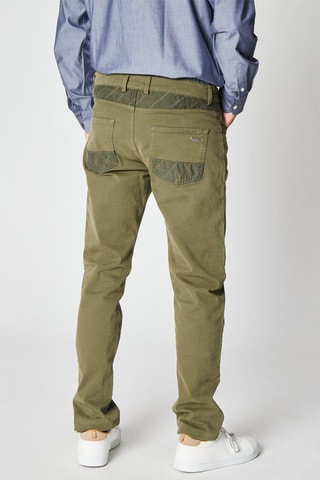 Calças de ganga slim Verde-azeitona