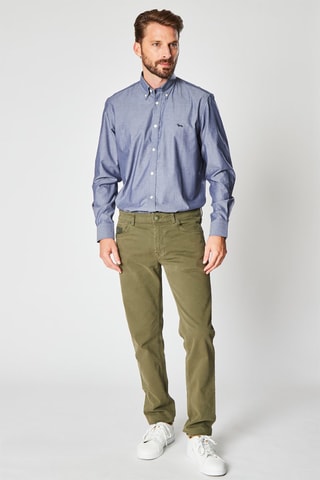 Calças de ganga slim Verde-azeitona