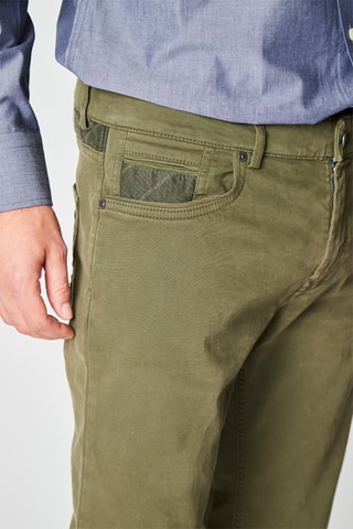 Calças de ganga slim Verde-azeitona