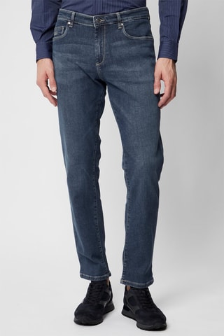 Calças chino slim 7/8 - Azul - Harmont & Blaine