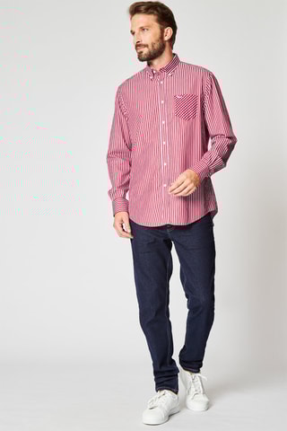 Chemise rayée - Bordeaux - Harmont & Blaine