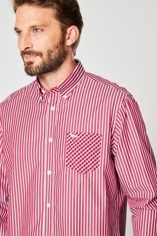 Chemise rayée - Bordeaux - Harmont & Blaine