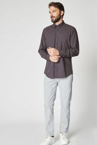 Camisa Bordô e azul-marinho