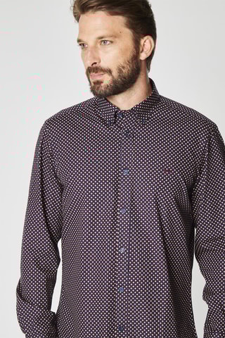 Camisa Bordô e azul-marinho