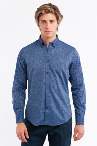 Camisa de ganga - Azul-escuro - Harmont & Blaine