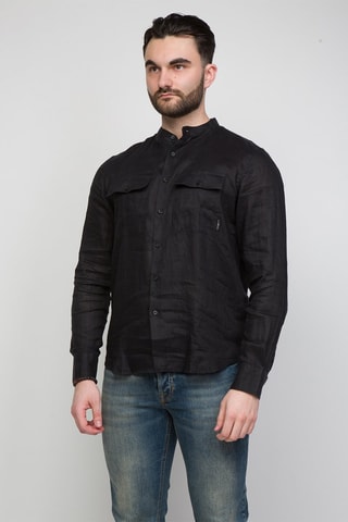 Camisa de linho Abrams - Preto