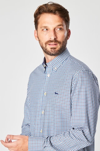 Camisa aos quadrados Azul