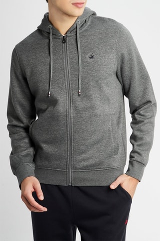 Sweat com capuz - Cinzento mesclado