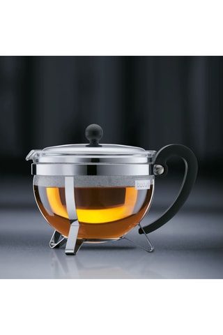 Théière en verre borosilicate et acier inoxydable Chambord - 1 l