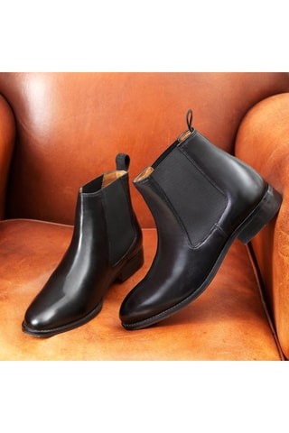 Bottines Chelsea en cuir Noir  - McFinlay