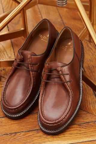 Derbys Roystom en cuir Camel - McFinlay