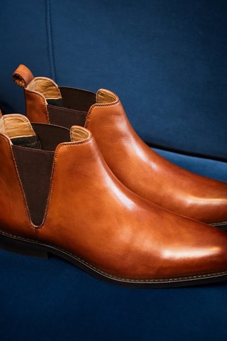 Bottines Chelsea en cuir Cameron Camel - Shepperd and Sons