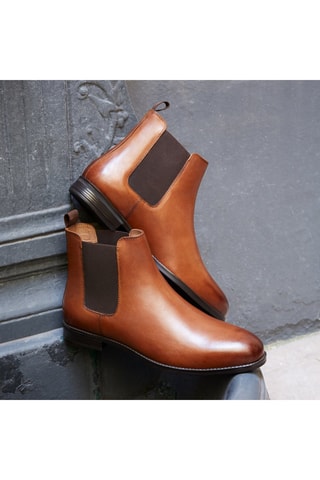 Bottines Chelsea en cuir Camel - Arthur & Brooke