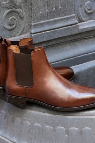 Bottines Chelsea en cuir Albert Marron - Arthur & Brooke