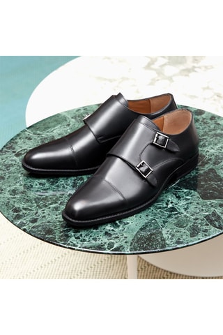 Derbys à boucles en cuir Andrew 
Noir - Leonarr x Swan