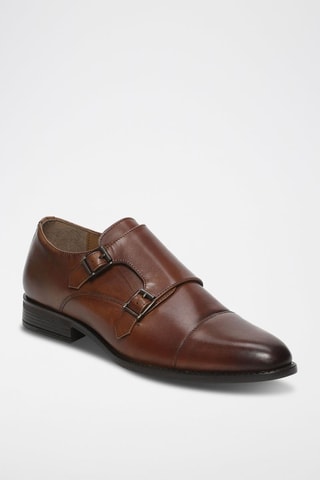 Derbys à boucles en cuir Andrew 
Camel - Leonarr x Swan