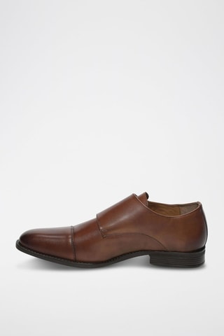 Derbys à boucles en cuir Andrew 
Camel - Leonarr x Swan