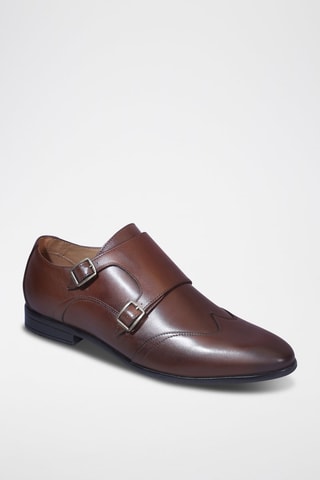 Derbys à boucles en cuir Germain - Marron - Eric Bonchamps