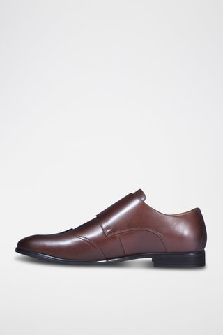 Derbys à boucles en cuir Germain - Marron - Eric Bonchamps