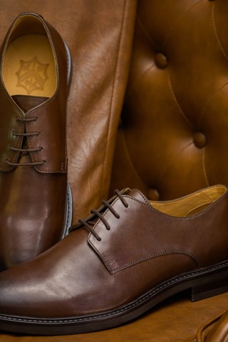 Derbys en cuir Regis - Marron - Eric Bonchamps