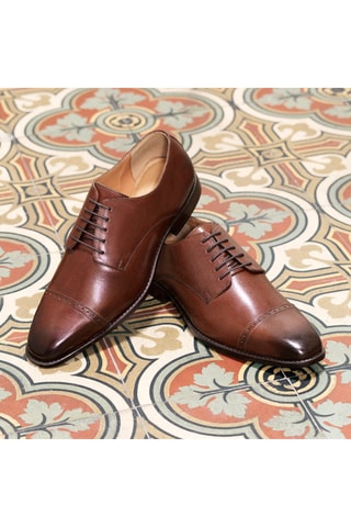 Derbys en cuir Edward Marron - Arthur & Brooke