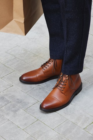 Boots en cuir Lenny Camel - McFinlay